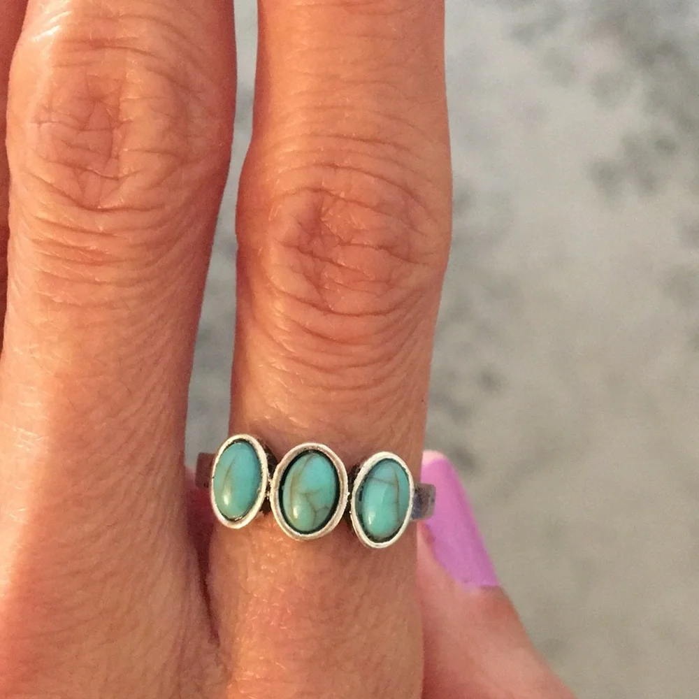 Turquoise Boho Ring - Picture 5 of 6